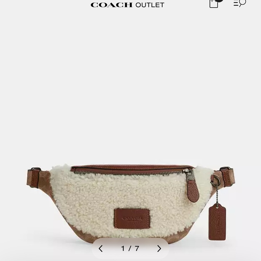 Warren mini belt bag in shearling